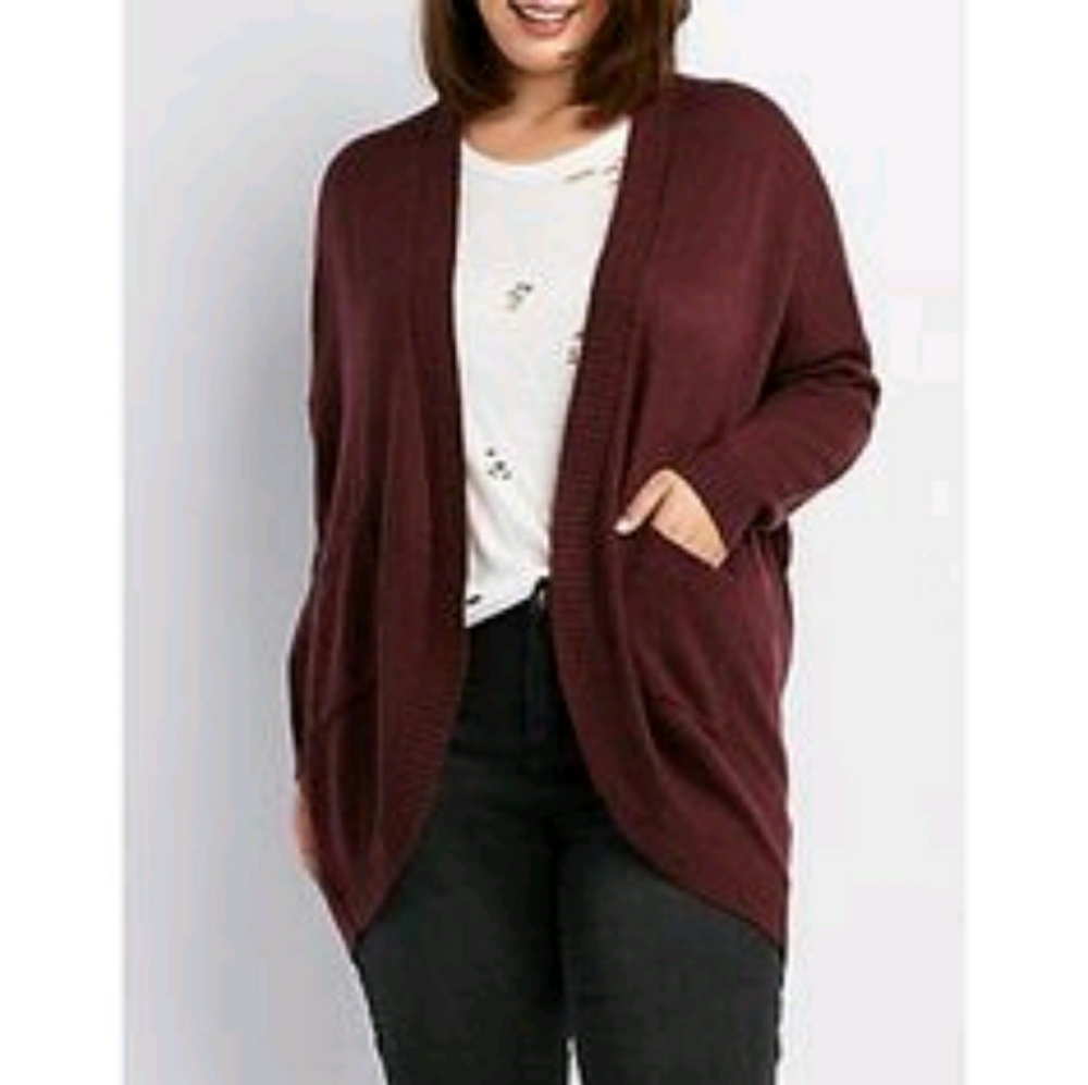 Purple pocket cardigan